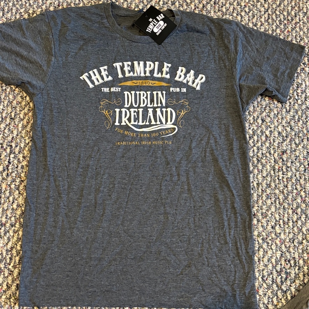 Gray Temple Bar Dublin Ireland T-Shirt